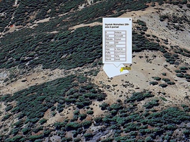 KONYAALTI ÜÇOLUK TA 4164 M2 ARSA