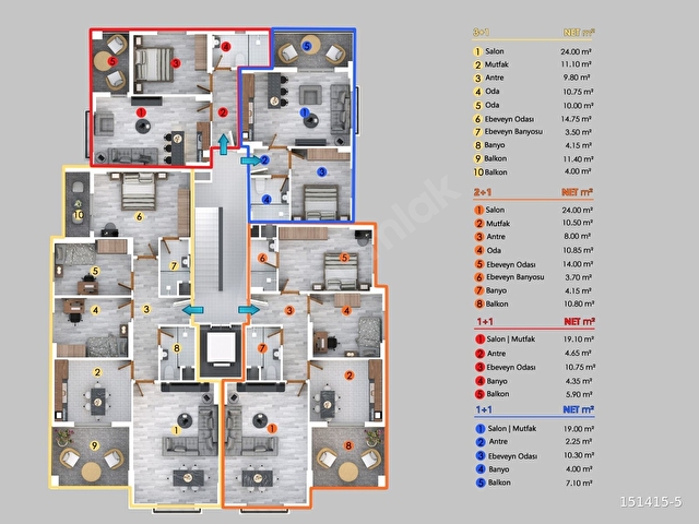 Falım Kale Sitesi Satılık 2+1 Ebeveyn Banyolu Daire Zonguldak Ereğli Uzunmehmet Mahallesi - Görsel 15