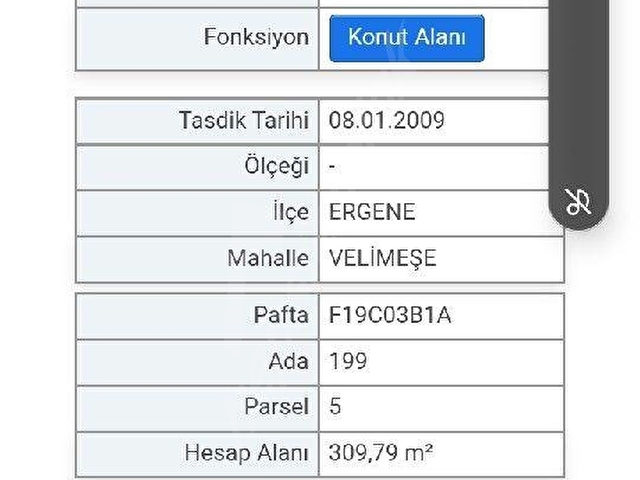 TEKİRDAĞ ERGENE VELİMEŞEDE KÖŞEBAŞI KONUT İMARLI ARSA - Görsel 2