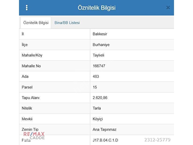 BURHANİYE TAYLIELİNDE İMARLI 2.620 M² PROJELİK ARSA... - Görsel 3