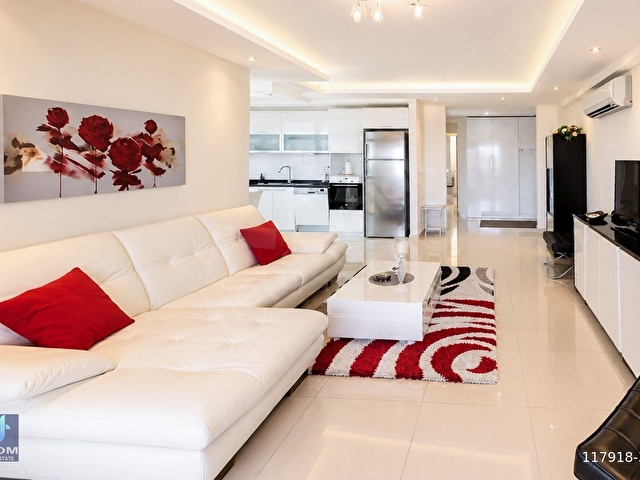 CİKCİLLİDE PANORAMİK DENİZ MANZARALI LÜKS SİTEDE FULL EŞYALI 2+1 DAİRE - Görsel 11