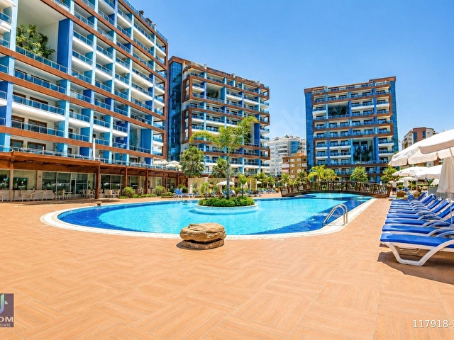 CİKCİLLİDE PANORAMİK DENİZ MANZARALI LÜKS SİTEDE FULL EŞYALI 2+1 DAİRE - Görsel 29
