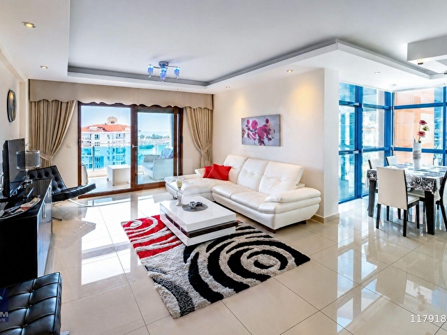 CİKCİLLİDE PANORAMİK DENİZ MANZARALI LÜKS SİTEDE FULL EŞYALI 2+1 DAİRE - Görsel 9
