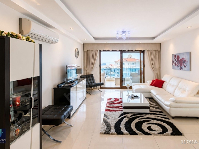 CİKCİLLİDE PANORAMİK DENİZ MANZARALI LÜKS SİTEDE FULL EŞYALI 2+1 DAİRE - Görsel 10