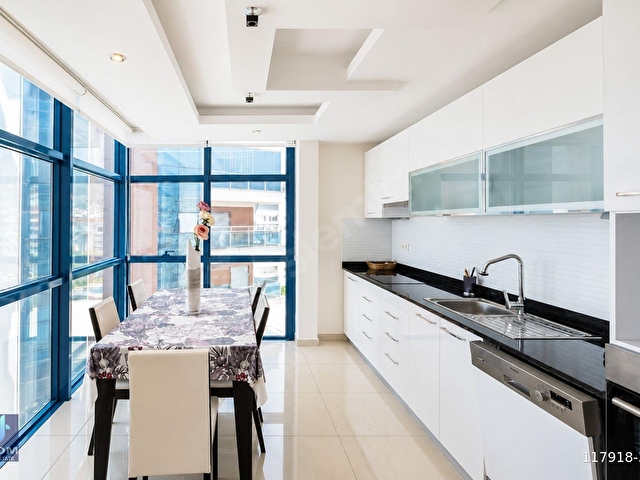 CİKCİLLİDE PANORAMİK DENİZ MANZARALI LÜKS SİTEDE FULL EŞYALI 2+1 DAİRE - Görsel 15