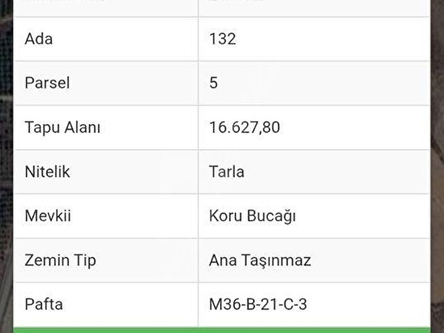 EMLAKZADE GAYRİMENKULDEN K.MARAŞ ANDIRIN ÇİĞŞAR KORU BUCAĞINDA SATILIK 2375 M2 HİSSESLİ TARLA