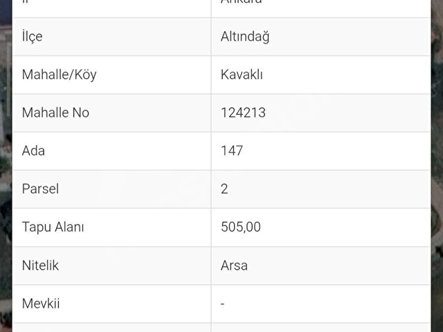 ALTINDAĞ KAVAKLI KÖYÜNDE 505M2 TİCARİ PARSEL TEK TAPU SATILIK - Görsel 2