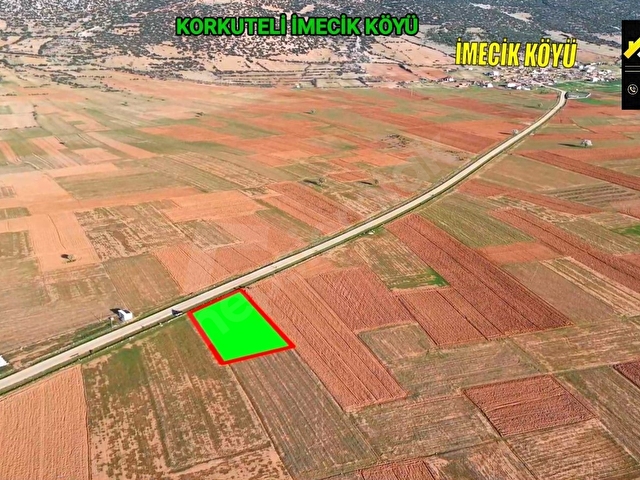 KORKUTELİ İMECİK KÖYÜ SATILIK 1.494M2 TARLA RESMİ YOL VAR - Görsel 26