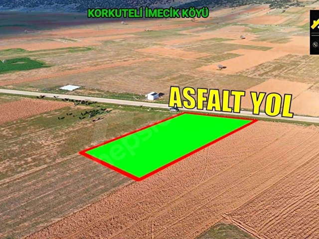 KORKUTELİ İMECİK KÖYÜ SATILIK 1.494M2 TARLA RESMİ YOL VAR - Görsel 15