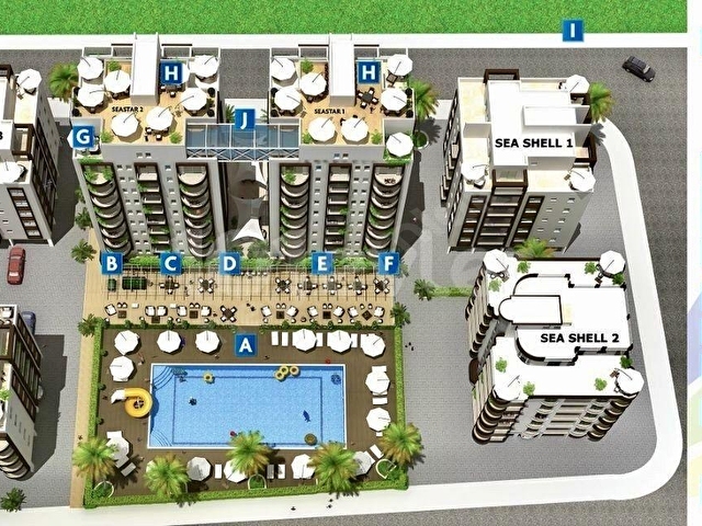 LONG BEACHE 2 DAKİKA SEA STAR PROJESİNDE 2+1 DENİZ MANZARALI - Görsel 19
