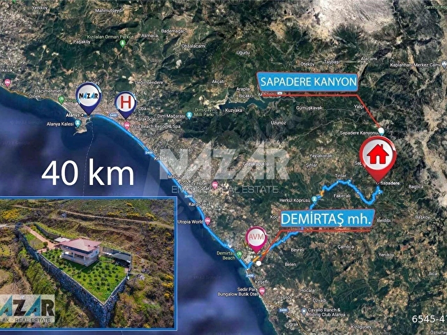 Alanya Sapadere’de 1.780 m² Tarla İçinde Satılık Müstakil Villa - Görsel 2