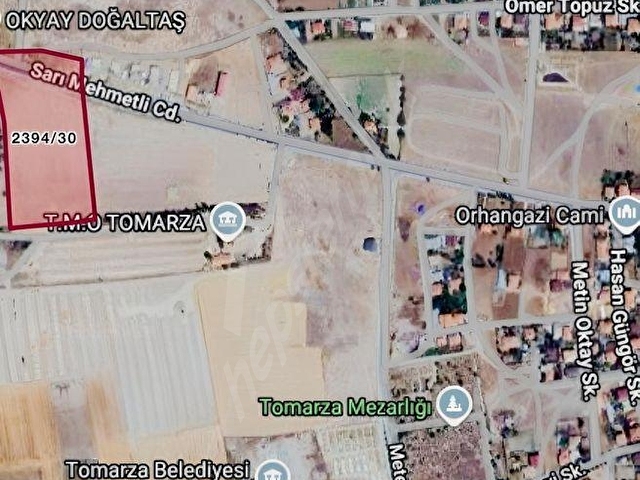TOMARZA YENİ MAHALLEDE 546 m2 YOLA SIFIR SATILIK TARLA