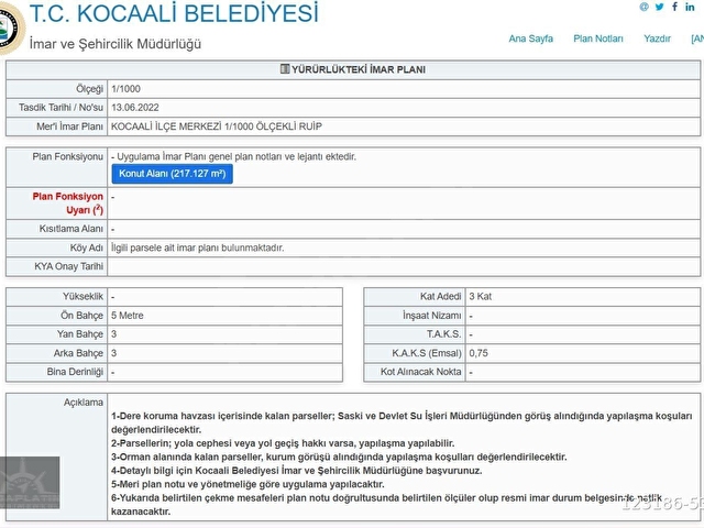 Adaplatinden Kocaali Merkezde 218 m2 arsa %25 3 kat yatırımlık - Görsel 9