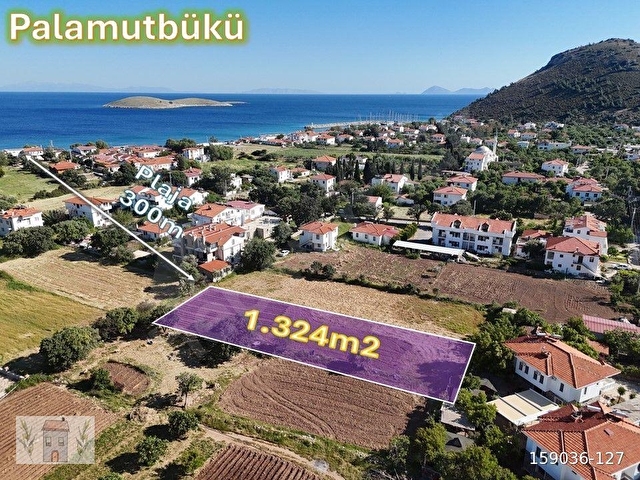 Marinden Palamutbükünde 1.324 m2 İmar İçi Arsa