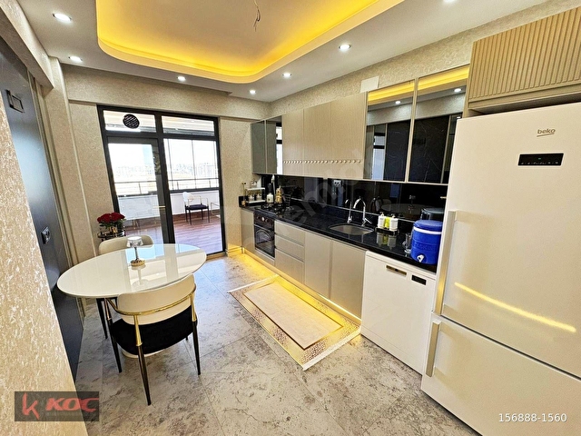 GÖKTÜRKTE AÇIK CEPHE GENİŞ CAM BALKON ŞIK TASARIMLI 2+1 DAİRE
