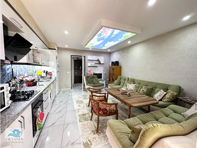 DENİZLİ DOKUZKAVAKLARDA SATILIK LÜKS DAİRE JAKUZİLİ BAHÇELİ - Görsel 8