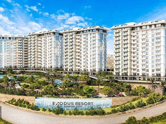 ALANYA MAHMUTLAR EXODUS RESORT 1+1 SATILIK FULL DENİZ KALE MAZAR - Görsel 18