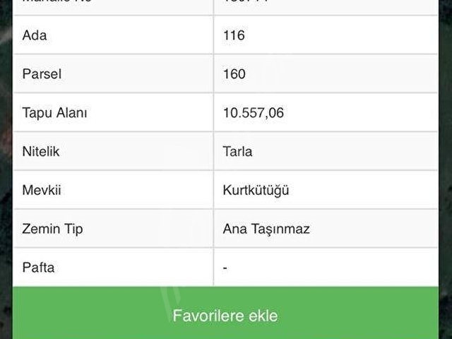 BOLU EMLAK GAYRİMENKULDAN YUMRUKAYADA SATILIK TARLA