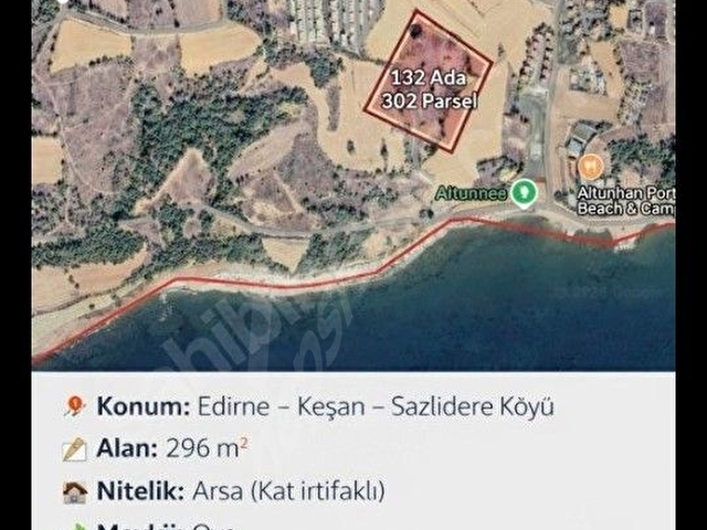 KAHRAMANLAR EMLAKTAN KEŞAN SAZLİDERE KÖYÜ SAROS SAHİLİNDE SATILIK KAT İRTİFAKLI ARSA - Görsel 17
