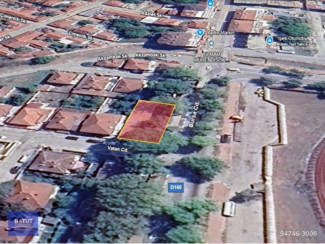 BURSA YENİŞEHİRde SATILIK İMARLI ARSA - 450 m² - 3 KAT İMAR