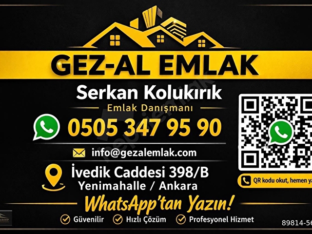 GEZ-AL EMLAKDAN YEŞİLEVLERDE-FUL YAPILI ÖN CEPHE 3+1 DAİRE