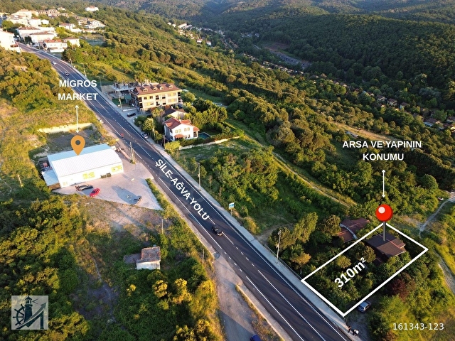 ŞİLE ÇAYIRBAŞINDA 310m2 SATILIK ARSA YAPI KAYITLI MÜSTAKİL EV