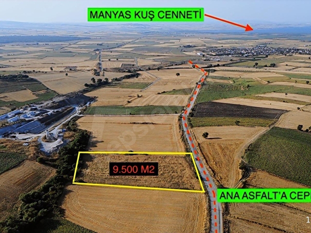 BALIKESİR MANYAS ŞEVKETİYEDE ANA YOLA CEPHE 9.500 M2 UYGUN ARSA - Görsel 3
