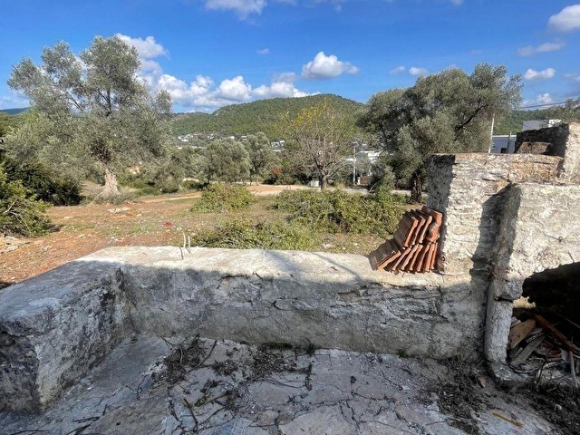 Bodrum Kızılağaç içinde kargir ev ve avlusu mevcut 786 m2 arsa - Görsel 20