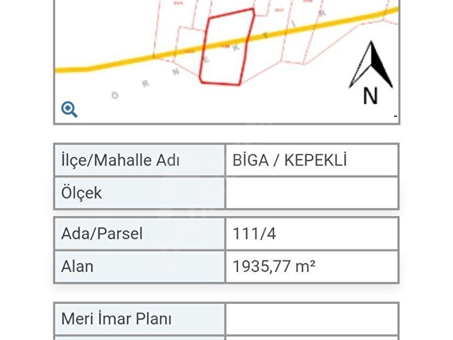ÇANAKKALE/BİGA/KEPEKLİ DE SATILIK 1.935M² ARSA