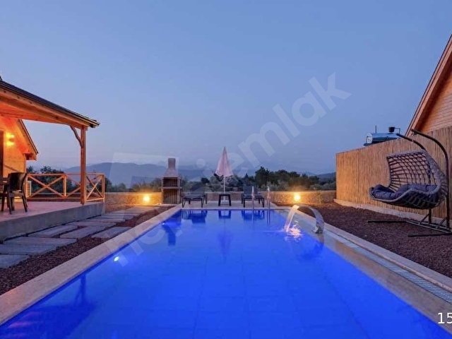 FETHİYE BOZYER MEVKİİ 2+1 EŞYALI KİRALIK HAVUZLU LOFT BUNGALOW - Görsel 10