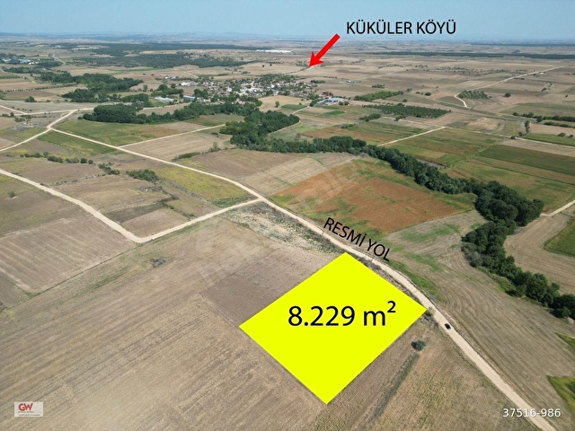EDİRNE SÜLOĞLU KÜKÜLERDE SATILIK 8.229m² TARLA - Görsel 2