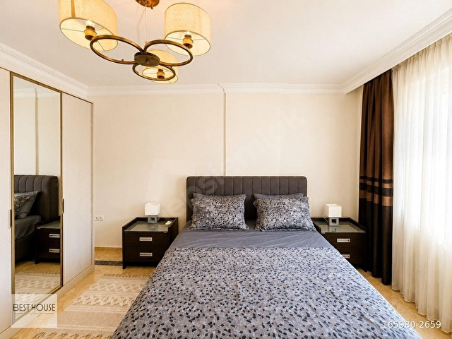ALANYA TOSMURDA MUHTEŞEM DENİZ MANZARALI FULL EŞYALI 2+1 DAİRE - Görsel 13