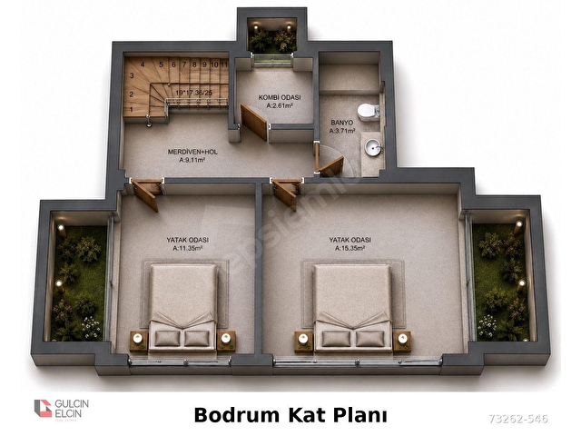 Havuzlu 4+1 Tripleks Villa | Tepeörende Bahçeli Yaşam - Görsel 8
