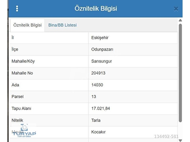 TURYAPTAN SARISUNGURDA ANA YOLA YAKIN 17.021 m² YATIRIML TARLA - Görsel 3