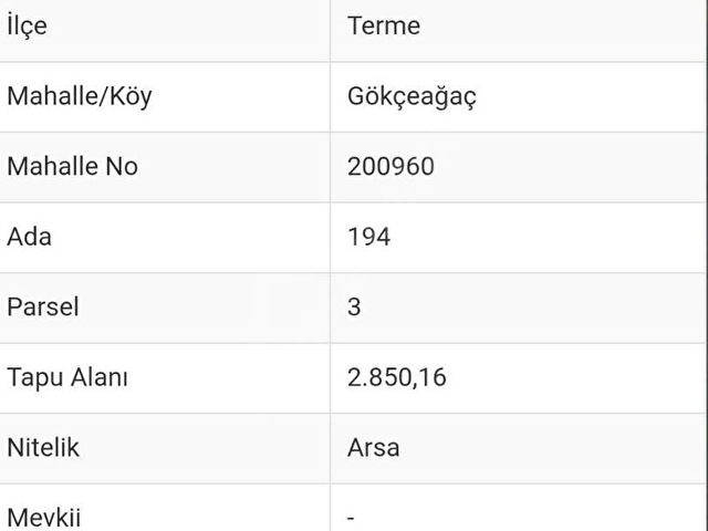 Samsun Termede Ticari + Konut İmarlı, 2.850 m², Yola Cephe Arsa - Görsel 2