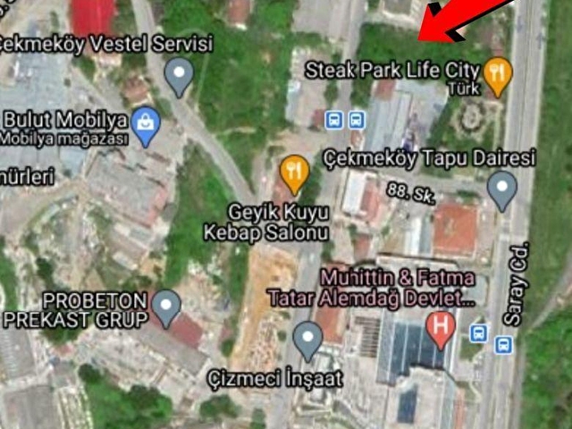 Cekmekoy Alemdag Ticari Konut 6kat Yapi Izni Yola Cephe Arsa 89908 6443 Hurriyet Emlak