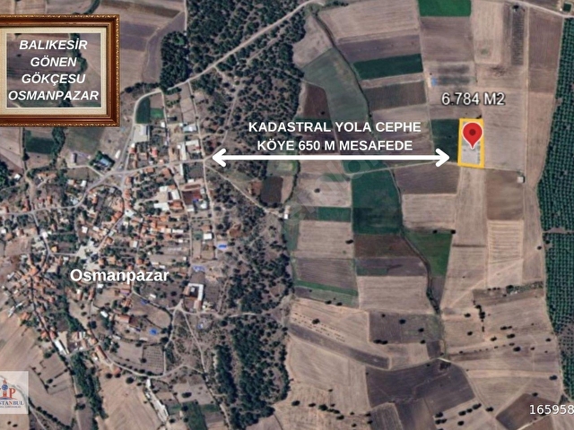 Gönen Gökçesuosmanpazarda 6.784 M2 Kadastral Yola Cephe Tarla - Görsel 4