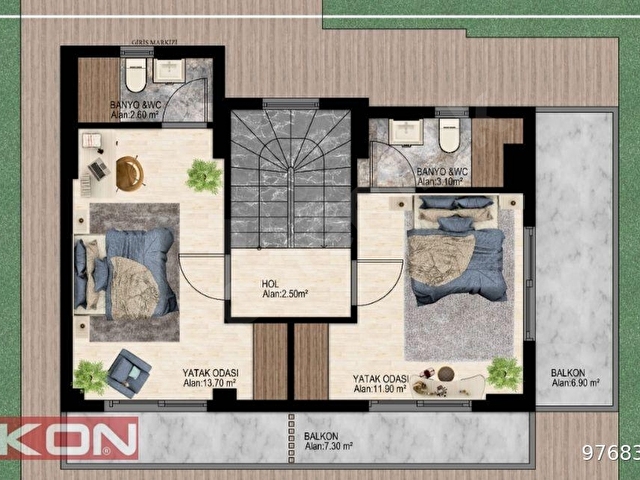 İLKONDAN ÇALIŞ PLAJINA KOMŞU PROJEDEN SATILIK 4+1 LÜKS VİLLA - Görsel 10