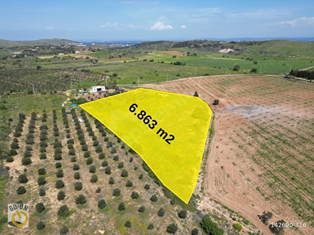 GO/ONDAN BOZCAADA ALAYBEY MAHALLESİNDE SATILIK 6.863 M2 BAĞ - Görsel 2