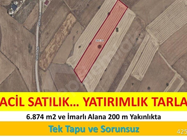 İmarlı Alana Çok Yakın Acil Satılık Yatırımlık Tarla - Görsel 2