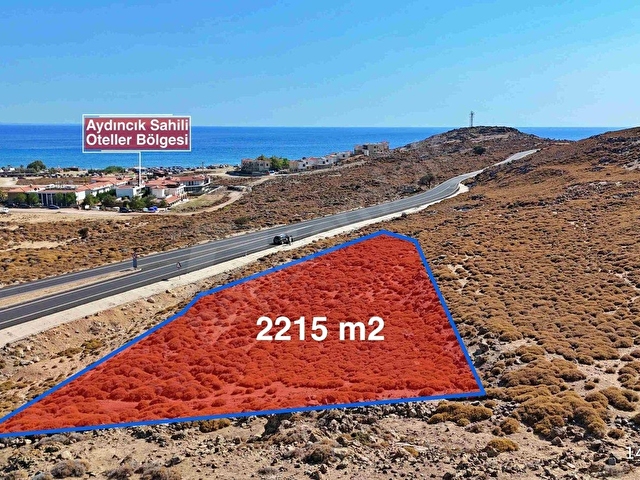 Çanakkale Gökçeada Aydıncıkta Deniz Manzaralı Satılık Arazi