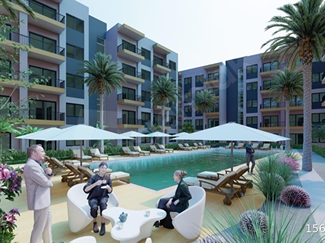 GAZİEMİR AKTEPE BİVA DOCS SİTE İÇİNDE HAVUZLU SATILIK 1+1 DAİRE - Görsel 3
