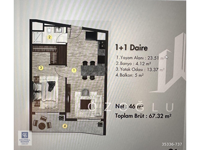 İNCEK ORION TOWER PROJESİNDE 1+1 PRESTİJLİ SATILIK DAİRE - Görsel 10