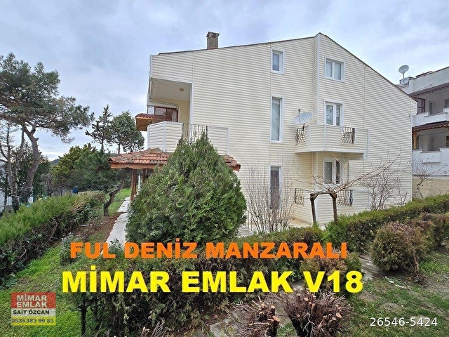 ERİKLİ SATILIK MÜSTAKİL BAHÇELİ VİLLA DENİZ MANZARALI 6+2=300M2