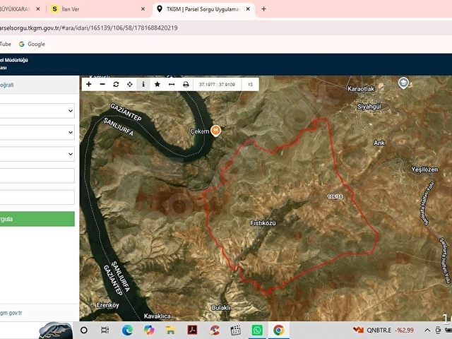 HALFETİ FISTIKÖZÜNDE ELEKTRİK/SUYU MEVCUT SATILIK TEK TAPU ARAZİ