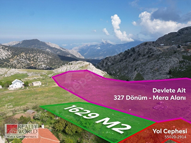 FESLİKAN YAYLASINDA 1629M2 VİLLA İMARLI ARSA! KONYAALTI ÇAĞLARCA - Görsel 2