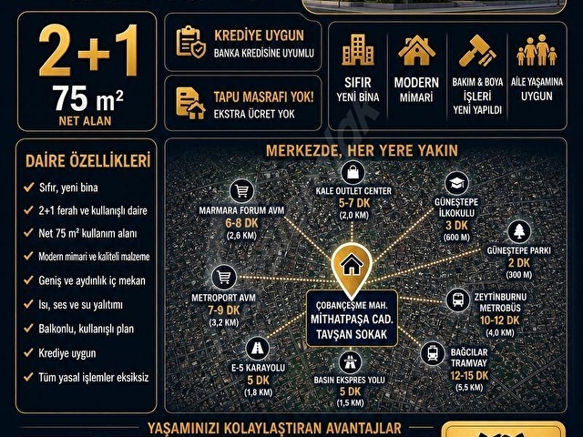ÇOBANÇEŞME SIFIR UYGUN FİYATLI DAİRE - Görsel 2