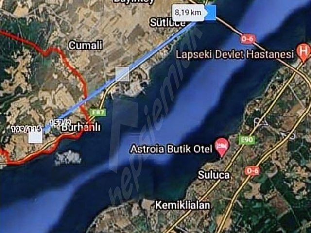 GELİBOLU BURHANLI BOĞAZ MANZ. ,YOL-YERLEŞİM 870m SATILIK TARLA - Görsel 5