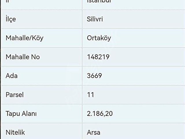 SİLİVRİ ORTAKÖYDE 2186 M2 VİLLA İMARLI ARSA - Görsel 5
