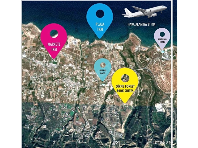 KIBRIS GİRNE SİTE 120m2 1+1 TERASLI DENİZ MANZARALI DAİRE - Görsel 18